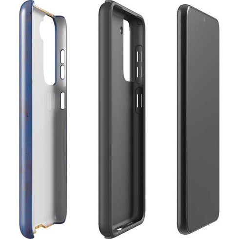 Barbados Flag Dark Wood Galaxy S21 Plus 5G Pro Case